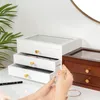 Jewelry Pouches Retro Wooden Box For Women Jewelery Storage Case With Drawer Girls Gift Ring Earring Necklace Accessories