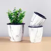 Planters Pots Pot bunga marmer baru Desktop Pot tanam air sukulen batu