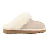 Designer Fluffy Slipper Australia Platforma UG Scuffs Wool Buty Sheepskin Fur Reail Skórzak Klasyczna marka Casual Women Outsid Slider Uggz Rozmiar 35-43