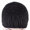 Bonnets de perruque 6pcs grand bonnet de perruque au crochet facile à coudre dans le bonnet de perruque cornrow pour faire des perruques étirement 52-66cm bonnet super ealstic cornrow noir 230807
