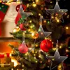 クリアブランクアクリルクリスマスオーナメントクリスタルスタースノーフレーク装飾品スターアクリルクリスマスデコレーションDIYクラフトL230620
