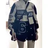 Kadın Ceket Çıkarılabilir Motosiklet Ceket Amerikan Vintage Baharatlı Kızlar Moda Yarış Beyzbol Ceketleri Kadınlar için Ceket Harajuku Goth Y2K Ceket 230808