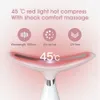 Massageador Facial Pescoço Face Lifting Massageador Pescoço Rugas Removedor de Queixo Duplo LED Pon Therapy EMS Skin Tighten Anti Wrinkle Neck Beauty Device 230808