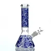 Glow-up Beaker Bong Schedel Glazen Buis 10 Inch 5 Mm Dikke Dab Rig Koeling Olie Rig Bowl en Down Steam