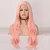 Perucas de renda AIMEYA rosa claro para mulheres meninas peruca dianteira sintética resistente ao calor cabelo uso diário festa de cosplay 230807