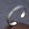 Bangle Vintage Zilveren Kleur Stamper Scepter Voor Mannen Vrouwen Mysterieus Symbool Mantra Unisex Sieraden