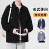 Mens Jackets 4Color Denim Jacket Men Fashion Vintage Cargo Japanese Streetwear Hiphop Loose Bomber Coat M3XL 230808