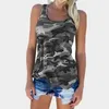 Débardeurs pour femmes dames confortable doux Camouflage imprimé gilet travail chemise à manches longues femmes