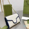 Designer - Koeienhuid Lederen Ketentas Luxe Dames Strepen Bakken Tas Dames Handtas Mode Handtassen Messenger Schoudertassen Klein Vierkant