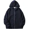 Men's Jackets Extfine 5XL Men Women Solid Color Zipper Hoodies Autumn Waffle Man Hooded Sweatshirts Jackets Male Casual Baggy Hoodies Top 230807