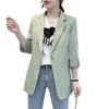 Women's Suits Tailoring Blazers Jackets Formal Workwear Short Sleeve Designs Woman Blazer Feminino Korean Clothes Mujer