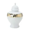 Butelki do przechowywania porcelanowe wazon kwiatowy słoik imbirowy z pokrywką 7x10,8 cala stolik kwiecisty aranża