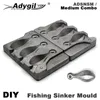 Fish Finder Adygil DIY Fishing Snapper Sinker Mold ADSNSM Medium Combo 112G 140G 168G 3 Haviteter 230807