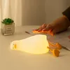 Andere Home Decor Duck Nightlights Led Nachtlampje Eendje Oplaadbare Lamp USB Cartoon Siliconen Kinderen Kid Slaapkamer Decoratie Verjaardagscadeau 230807