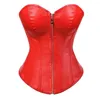 Bustiers Corsets Gothique En Cuir Overbust Pour Femmes Plus La Taille Sexy Lingerie Top À Lacets Taille Cincher Corset Victorien