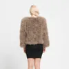 Women's Fur Faux Fur Real Ostrich Fur Feather Coat Short Jacket Furry Fluffy Party Long Sleeve Winter Women Coat Outerwear Plus Size Puffy Turkey Fur HKD230727