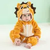 Cosplay baby rompers vinter kigurumi katt kostymer för flickor pojkar småbarn djur jumpsuit spädbarn kläder pajamas barn overall ropa bebes 230808