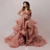 Umstandskleider Sexy Schwangere Frauen Fotografie Requisiten Kleider Rosa Premama V-Ausschnitt Abendparty Babypartykleid Umstandsfotoshooting Kleidung HKD230808