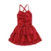 女の子のドレスma baby gaun natal anak perempuan gaun berlipat dengan warna untuk pestaulang