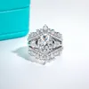 Pierścienie ślubne anujewel 3 8cttw Owalne cięcie D Color Diamond Empandagement 925 Srebrne srebro dla kobiet biżuteria hurtowa 230808