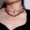 Choker Boheemse natuursteen gesimuleerde parel schelp hart ketting zomer strand vakantie cadeau hanger voor vrouwen