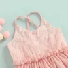 Vestidos de menina Ma Gaun Bayi Perempuan Bayi Baru Lahir 0-18M Gaun Tulle Bunga Renda Baju Liburan Ulang Pesta Kostum Musim Panas