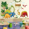 Naklejki ścienne duże z kreskówek dzikie dinos zoo dla dzieci chłopców pokój dziecięcy pokój pokój Pvc naklejki do dekoracji domowej murale 230808