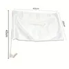 20st Banner Flags SubliMation Diy White Blank Polyester Double Sided Car Flag med Flagstaff