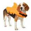 Hundkläder Shark Life Jacket Enhanced Buoyancy Small Dogs Swimming Clothes Safety Vest med handtag för medium stor surfing 230807