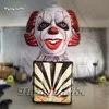 Réplique fantastique de statue de figure de dessin animé de tête de clown gonflable géante pour la décoration d'entrée de club