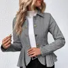 Vestes pour femmes manteau en daim pour femmes veste décontractée ourlet haut bas ouvert devant manches longues femmes Petite laine maternité hiver