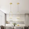 Pendant Lamps PostModernism Led Lights Living Room Decoration Bedroom Bedside Lamp Minimalist Home Decor Golden Chandeliers Fixtures