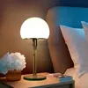 Lampada da tavolo in vetro Bauhaus Lampada da notte da scrivania nordica con lampadina a LED E27 AU EU UK Spina USA 85-265 V per camera da letto Soggiorno Hotel Studio HKD230808
