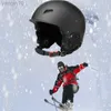 スキーヘルメットスキーヘルメットプロフェッショナルスキーハットアウトドアスポーツスノーボードヘルメット女性ライトウェイトスケートボードヘルメット取り外し可能なイヤーマフHKD230808