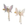 Headpieces Tassel Butterfly Hair Clips Barrettes Pin Hanging Ear Styling Clip Accessories For Women And Girls