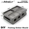 Détecteur de poisson Adygil bricolage pêche vivaneau plomb moule ADSNSM moyen Combo 112g 140g 168g 3 cavités 230807