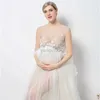 マタニティドレスチュールの視点写真撮影のためのマタニティドレス写真のためのセクシーなレース妊娠ドレス