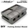 Détecteur de poisson Adygil bricolage pêche vivaneau plomb moule ADSNSM moyen Combo 112g 140g 168g 3 cavités 230807