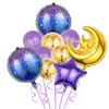 Muslim Eid Mubarak Balloons Set Aid Moubarak Decor Ramadan Kareem Festival Decorations Banner Star Moon Heart Foil Balloon Party HKD230808