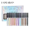 Eye Shadow Handaiyan 12 Colors Жидкие набор для век набор для макияжа полная профессиональная жемчужная блеска металлические тени для век макияж пигмент косметический 230807