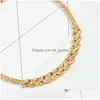 Örhängen halsbandsuppsättning för kvinnor och koppar geometrisk rund hänge brasilianska guldfestgåvor släpp leverans smycken set dhgarden dh6pz