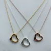 Any Sier Classic Lover Double Heart Pendant Necklace Designer High Quality with Box 02UZ