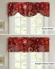 Gardin jul snöflinga textur fönster vardagsrum kök skåp bindning valansstång ficka