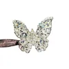 Lyxdesigner smycken Söt fjärilsdesignringar Ringar Mikroinlagda full diamant zirkon bröllopsförlovningsring för kvinnor
