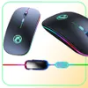 Bezprzewodowe myszy Bluetooth RGB ładowalne bezprzewodowe komputer cichy obiecujący LED Ergonomiczny grę na laptop PC7801705