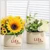 Decorative Flowers 2pcs Faux Potted Flower Artificial Plant Decoration Home Fake Bonsai