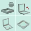 Bags Jewelry Pouches 10Pieces Suspended Display Holder Coin Storage Stand 3D Floating Case Box Organizers Frame