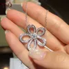 Fashion Classic Flower-shaped diamond Pendant Necklaces for women Elegant locket Necklace Highly Quality Choker chains Designer Jewelry 18K Plated gold girls Gift