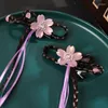 Hair Clips 2pcs Butterfly Flower Hairpin With Long Tassel And Wig Chinese Style Cute Vintage Headdress Hanfu Clothing Accessories LB