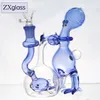 Verre mignon poisson rouge Dab Rigs recycleur épais narguilé Shisha huile Bong fumée verre tuyau d'eau plate-forme de haute qualité avec concentré